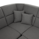 Ülőgarnitúra U alakban, szövet szürke, jobbos, BORN U