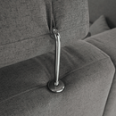 Ülőgarnitúra U alakban, szövet szürke, jobbos, BORN U