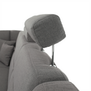 Ülőgarnitúra U alakban, szövet szürke, jobbos, BORN U