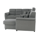 Ülőgarnitúra U alakban, szövet szürke, jobbos, BORN U