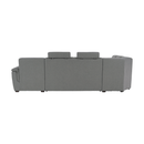 Ülőgarnitúra U alakban, szövet szürke, jobbos, BORN U