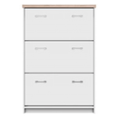 Cipősszekrény 3k, DTD laminált, fehér/tölgy sonoma, TOPTY TYP 10