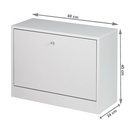 Cipősszekrény, fehér, FATMA NEW