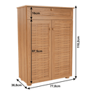 cipősszekrény, laminált MDF, natural, FP 03