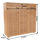 Cipőpolc, natural, FP-04-cipősszekrény