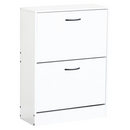 Cipőtároló, 2 soros, fehér, BOTNIX