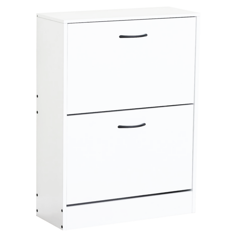 Cipőtároló, 2 soros, fehér, BOTNIX