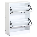 Cipőtároló, 2 soros, fehér, BOTNIX