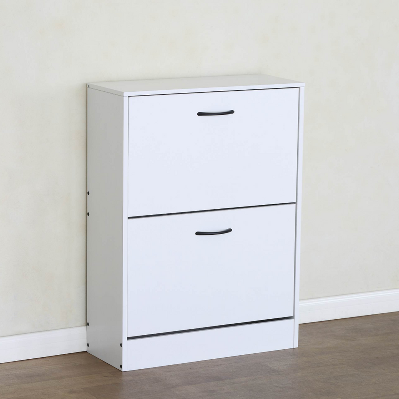 Cipőtároló, 2 soros, fehér, BOTNIX