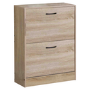 Cipőtároló, 2 soros, tölgy, BOTNIX