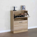 Cipőtároló, 2 soros, tölgy, BOTNIX