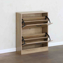 Cipőtároló, 2 soros, tölgy, BOTNIX