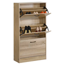 Cipőtároló, 3 soros, tölgy, BOTORIA