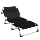 Kerti nyugágy, fekete/bézs, BOVRY