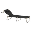 Kerti nyugágy, fekete/bézs, BOVRY