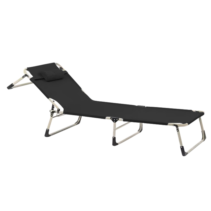 Kerti nyugágy, fekete/bézs, BOVRY