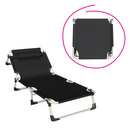 Kerti nyugágy, fekete/bézs, BOVRY