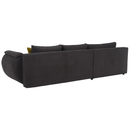 Ülőgarnitúra, szürkésbarna/sárga, szövet, balos, BRATO