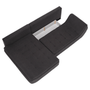 Ülőgarnitúra, szürkésbarna/sárga, szövet, balos, BRATO