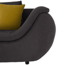 Ülőgarnitúra, szürkésbarna/sárga, szövet, balos, BRATO