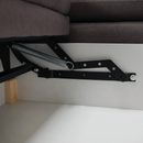 Ülőgarnitúra, szürkésbarna/sárga, szövet, balos, BRATO