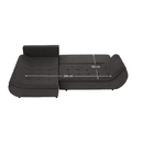 Ülőgarnitúra, szürkésbarna/sárga, szövet, balos, BRATO