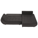 Ülőgarnitúra, szürkésbarna/sárga, szövet, jobbos, BRATO