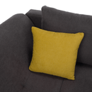 Ülőgarnitúra, szürkésbarna/sárga, szövet, jobbos, BRATO