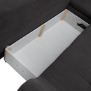 Ülőgarnitúra, szürkésbarna/sárga, szövet, jobbos, BRATO