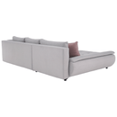 Ülőgarnitúra, világosszürke/púderrózsaszín, szövet, balos, BRATO