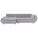 Ülőgarnitúra, világosszürke/púderrózsaszín, szövet, balos, BRATO