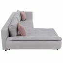 Ülőgarnitúra, világosszürke/púderrózsaszín, szövet, balos, BRATO