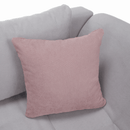 Ülőgarnitúra, világosszürke/púderrózsaszín, szövet, balos, BRATO