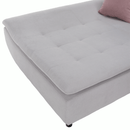 Ülőgarnitúra, világosszürke/púderrózsaszín, szövet, balos, BRATO