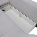 Ülőgarnitúra, világosszürke/púderrózsaszín, szövet, balos, BRATO