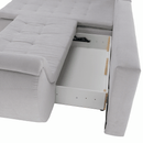 Ülőgarnitúra, világosszürke/púderrózsaszín, szövet, balos, BRATO