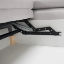 Ülőgarnitúra, világosszürke/púderrózsaszín, szövet, balos, BRATO