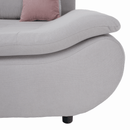 Ülőgarnitúra, világosszürke/púderrózsaszín, szövet, jobbos, BRATO