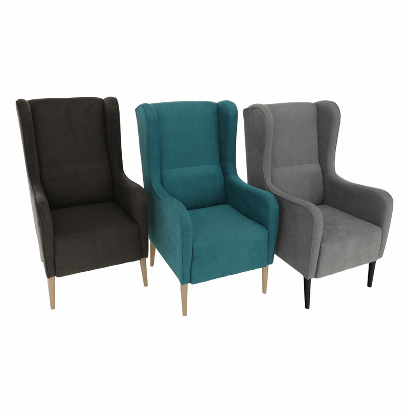 Kényelmes fotel, barna/bükk, BREDLY