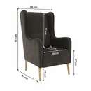 Kényelmes fotel, barna/bükk, BREDLY