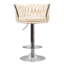 Design bárszék, bézs Velvet szövet/króm, BRIN