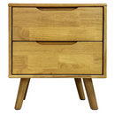 Éjjeliszekrény, masszív fa, természetes, BRUNI