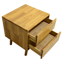 Éjjeliszekrény, masszív fa, természetes, BRUNI