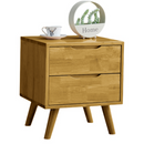 Éjjeliszekrény, masszív fa, természetes, BRUNI