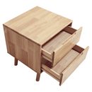 Éjjeliszekrény, masszív fa, természetes, BRUNI