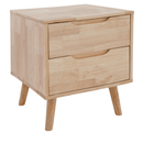 Éjjeliszekrény, masszív fa, természetes, BRUNI