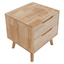 Éjjeliszekrény, masszív fa, természetes, BRUNI