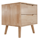 Éjjeliszekrény, masszív fa, természetes, BRUNI