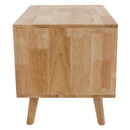 Éjjeliszekrény, masszív fa, természetes, BRUNI