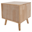 Éjjeliszekrény, masszív fa, természetes, BRUNI